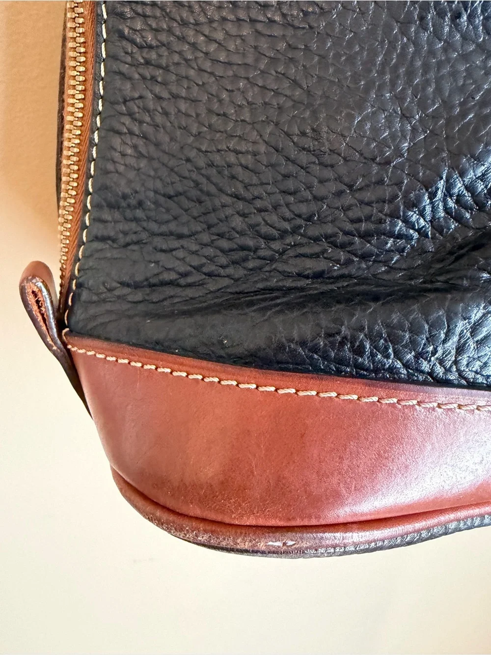 Dooney & Bourke Zip Zip Satchel Black Pebble Grain Leather Satchel Purse Handbag